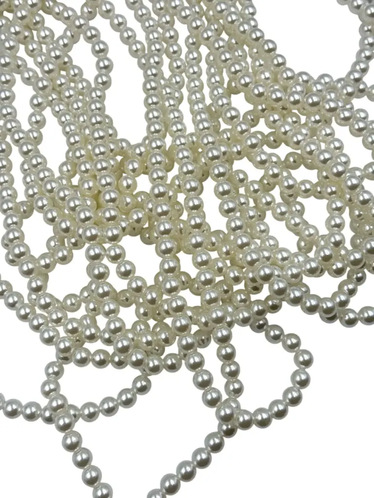 اللؤلؤ، اللون ابيضّ، مقاس 10ملم، 10 عقد