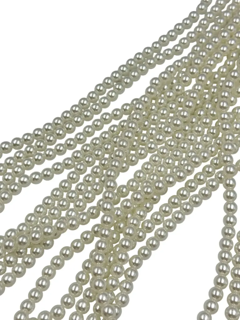 اللؤلؤ، اللون ابيض مائل للبيج، مقاس 6ملم، 10